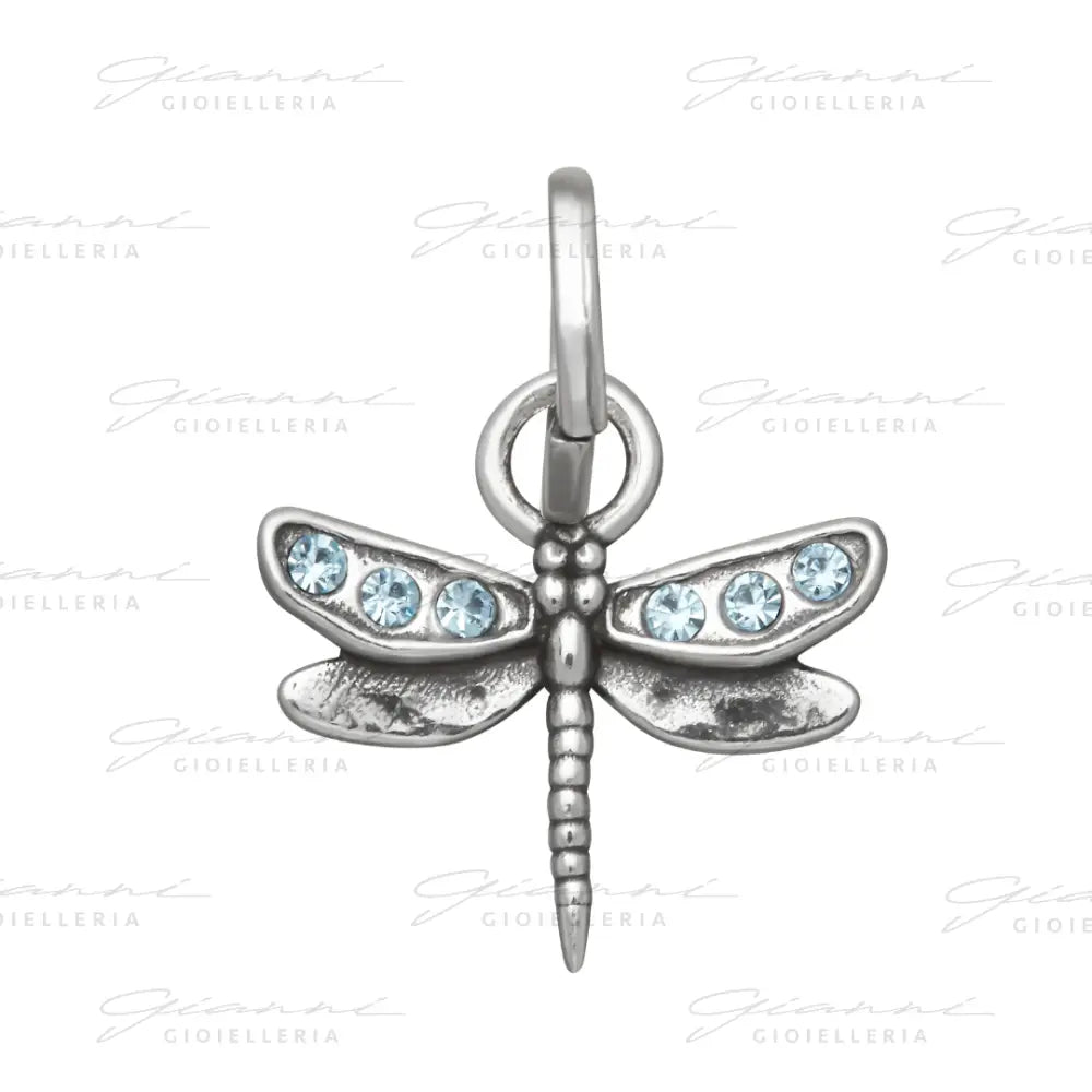 Mini Charm Giovanni Raspini - Libellula Crystal Celeste Charm