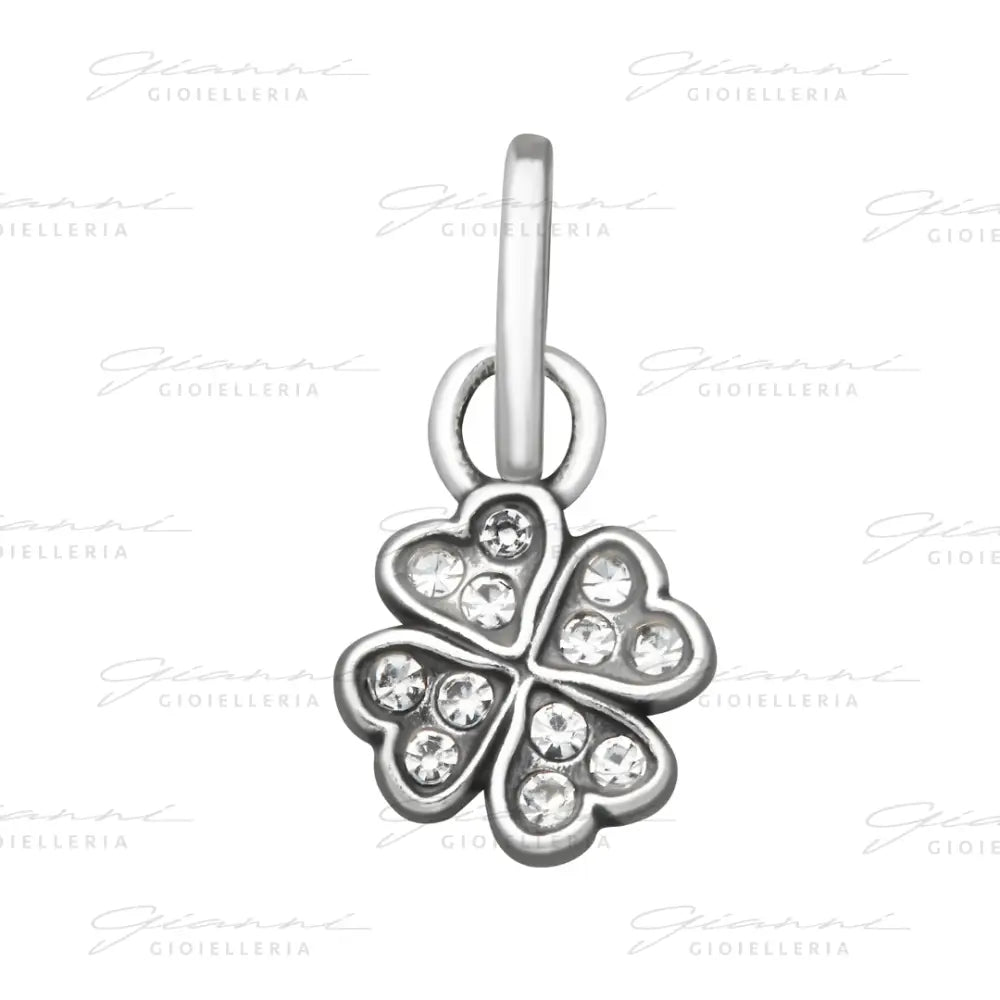 Mini Charm Giovanni Raspini - Quadrifoglio Crystal Charm