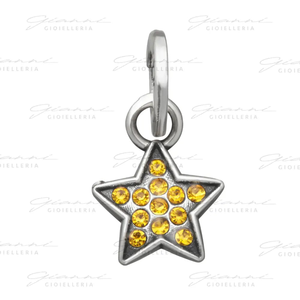 Mini Charm Giovanni Raspini - Stella Crystal Giallo Charm