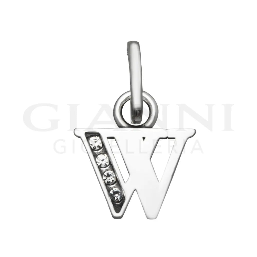 Mini Charm Giovanni Raspini - ’W’ Crystal Charm