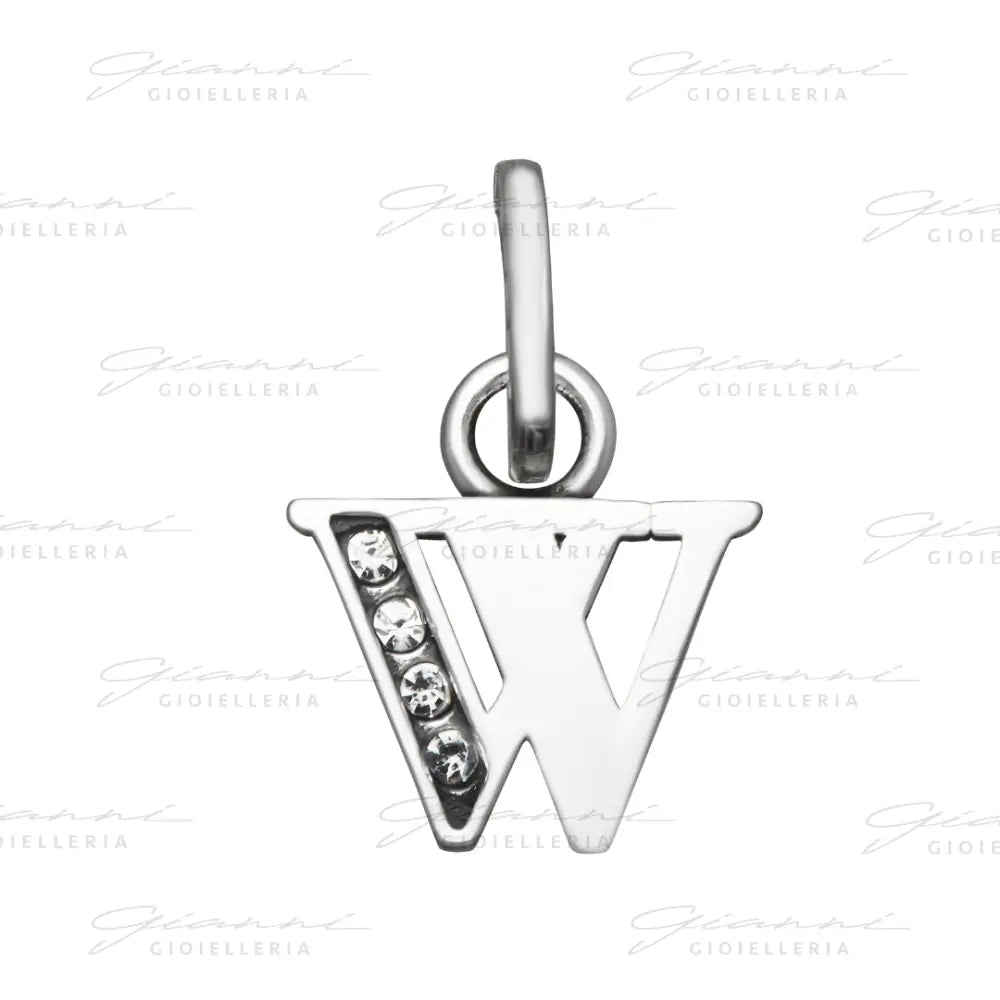 Mini Charm Giovanni Raspini - ’W’ Crystal Charm