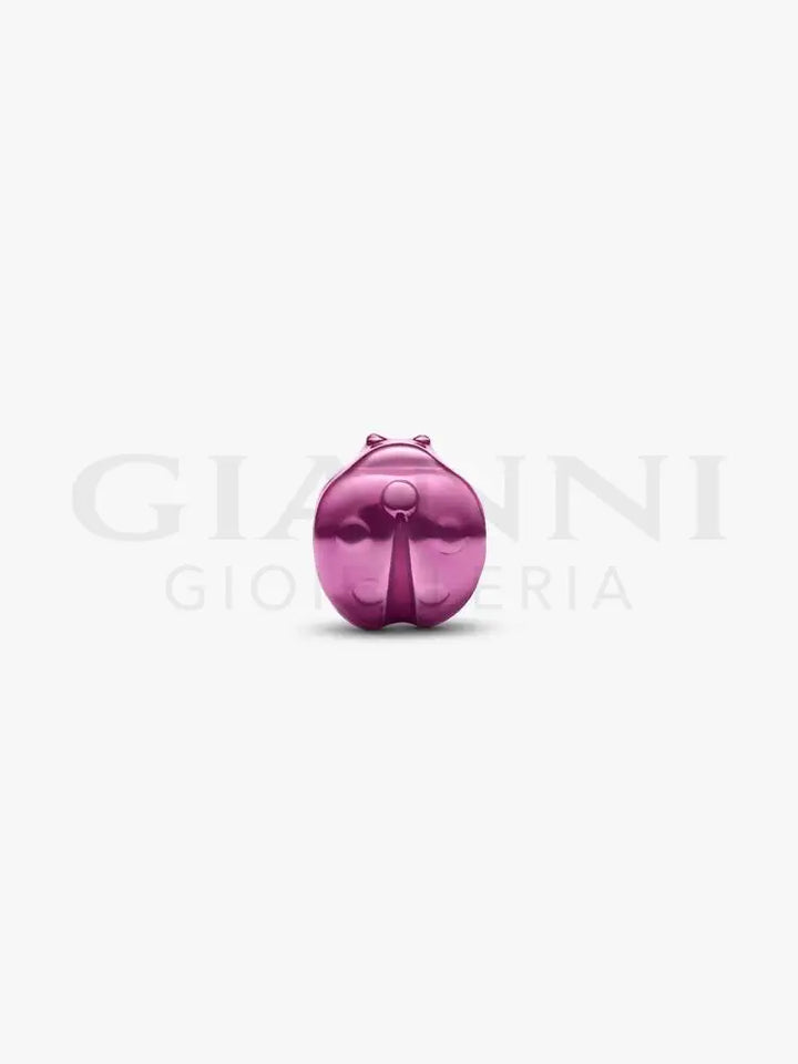 Mini Charm Pandora - Coccinella effetto metallico rosa - Charm