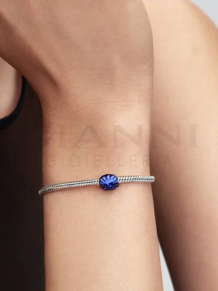 Mini Charm Pandora - Conchiglia effetto metallico blu - Charm