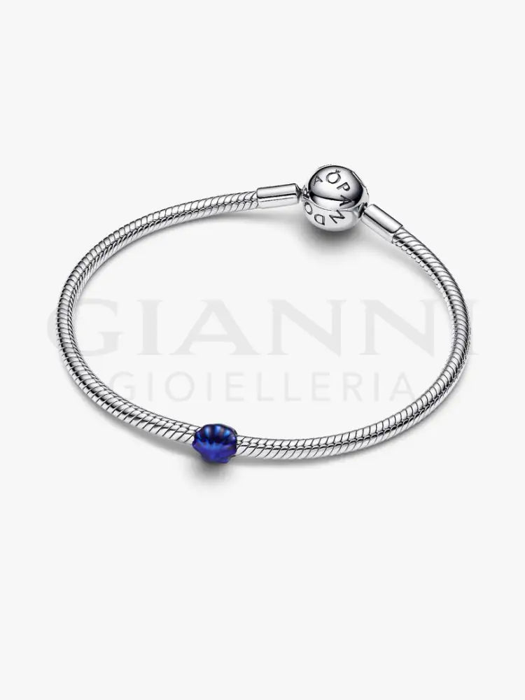 Mini Charm Pandora - Conchiglia effetto metallico blu - Charm