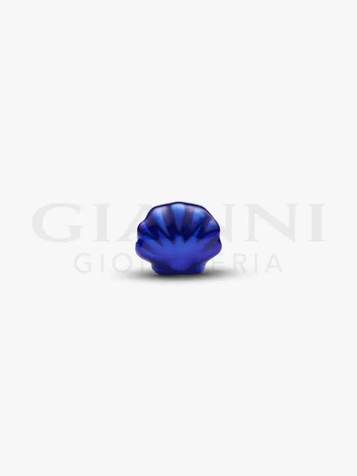 Mini Charm Pandora - Conchiglia effetto metallico blu - Charm