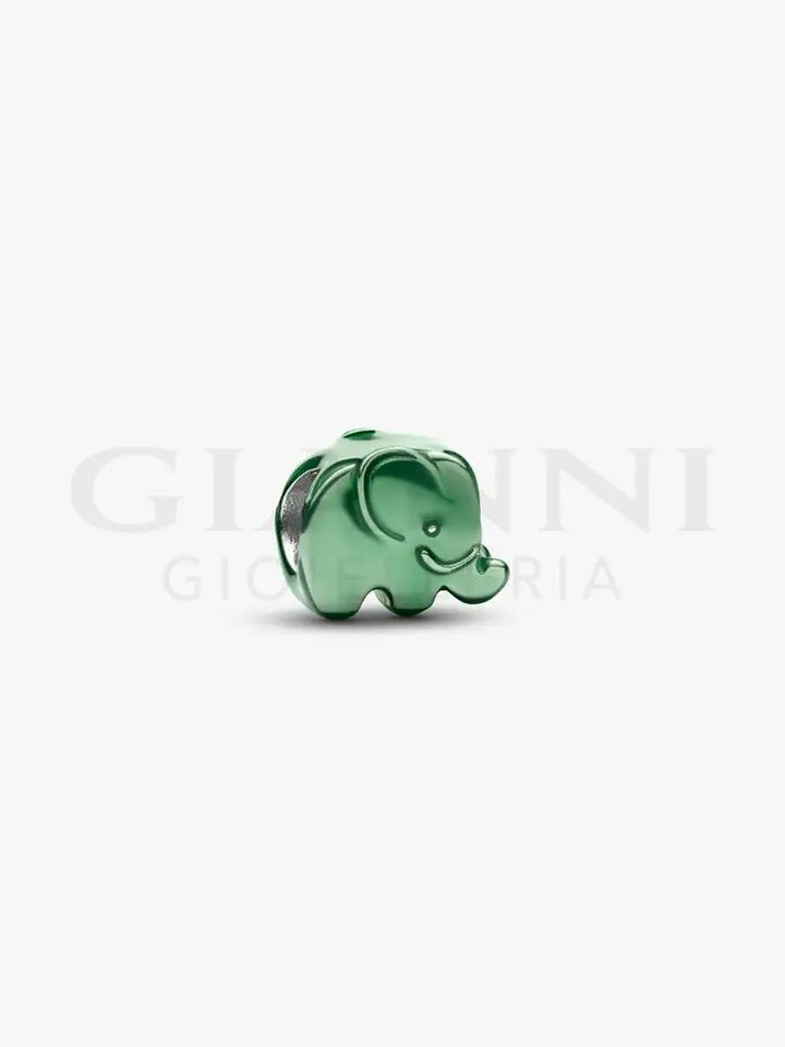 Mini Charm Pandora - Elefante effetto metallico verde - Charm