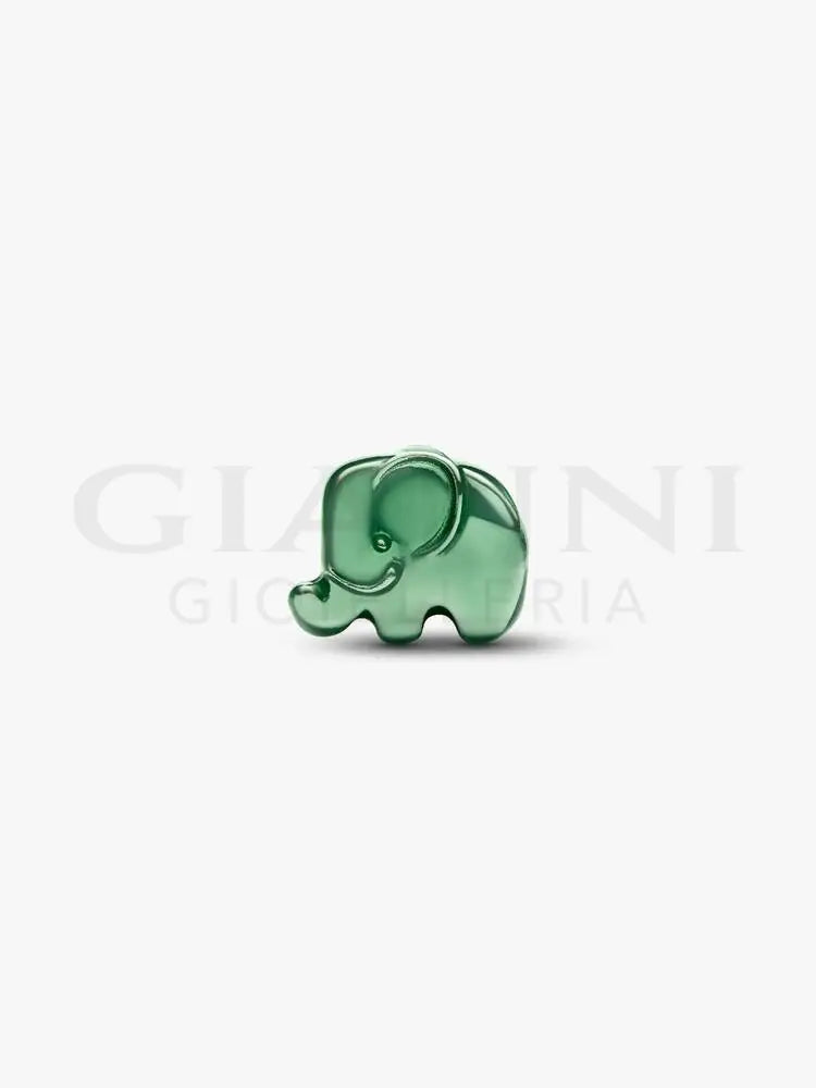 Mini Charm Pandora - Elefante effetto metallico verde - Charm