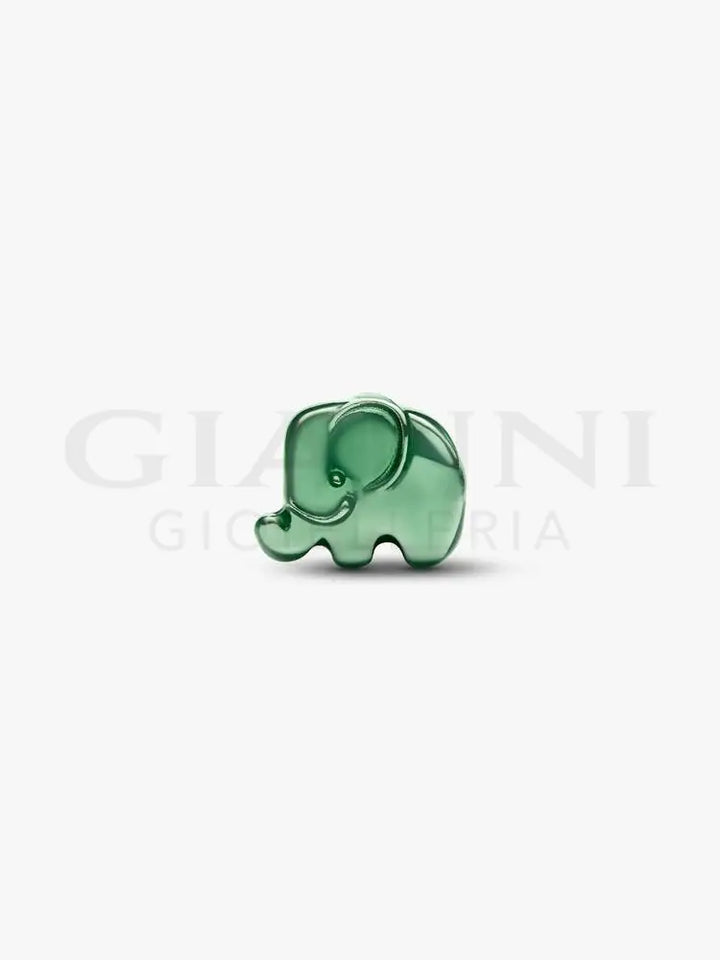 Mini Charm Pandora - Elefante effetto metallico verde - Charm