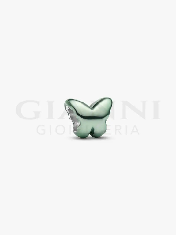 Mini Charm Pandora - Farfalla effetto metallico verde - Charm