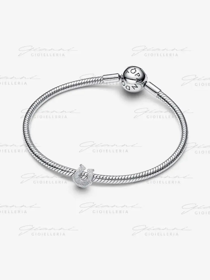 Mini Charm Pandora - Ferro di cavallo effetto diamantato Charm