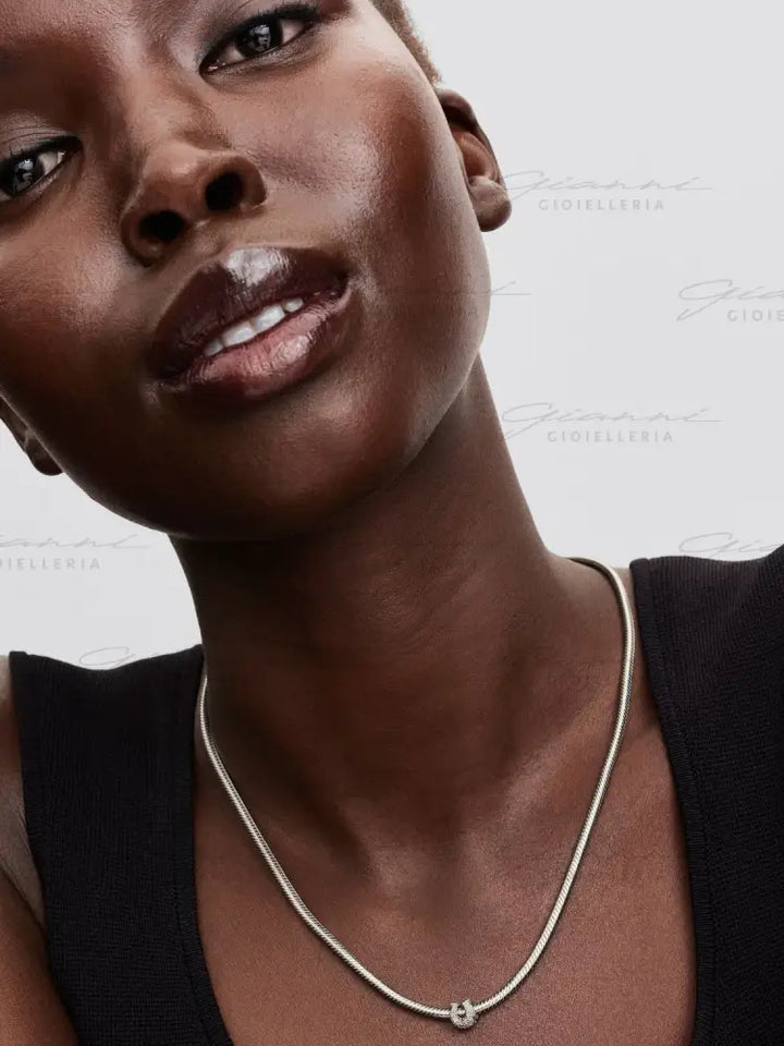 Mini Charm Pandora - Ferro di cavallo effetto diamantato Charm