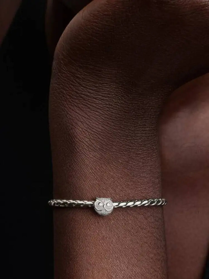 Mini Charm Pandora - Gufo effetto diamantato Charm