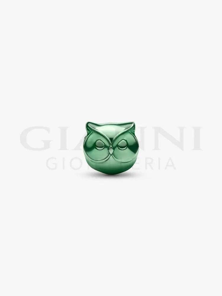 Mini Charm Pandora - Gufo effetto metallico verde - Charm