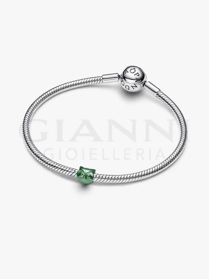 Mini Charm Pandora - Gufo effetto metallico verde - Charm