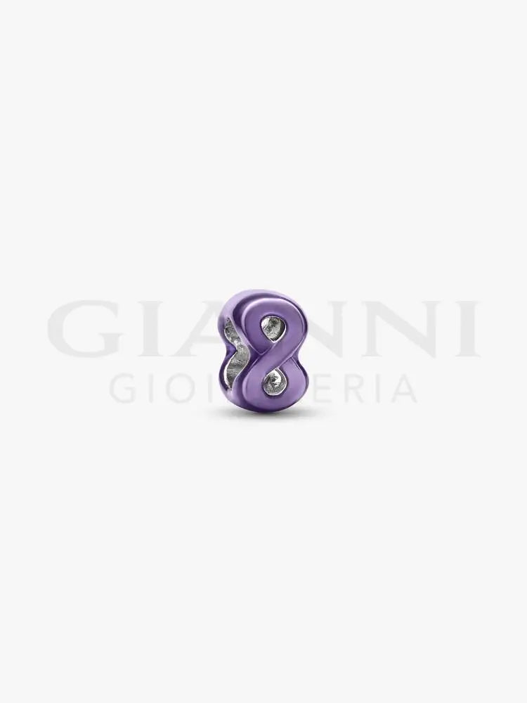 Mini Charm Pandora - Infinito effetto metallico viola - Charm