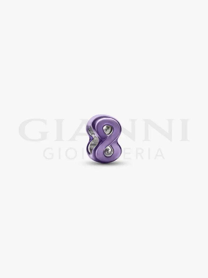 Mini Charm Pandora - Infinito effetto metallico viola - Charm