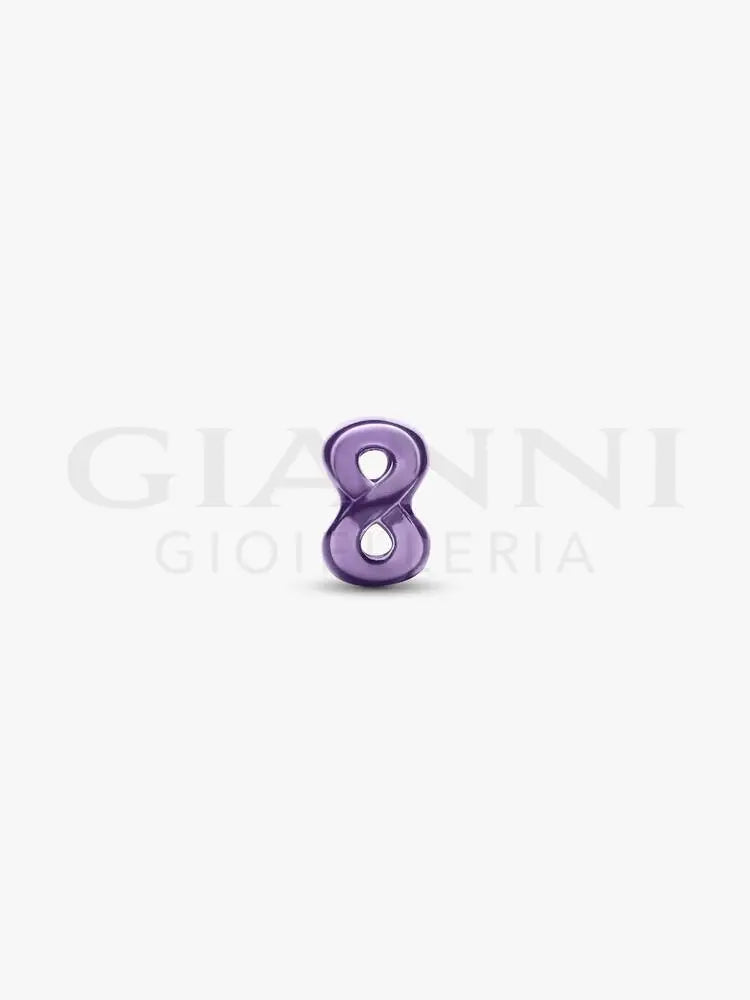 Mini Charm Pandora - Infinito effetto metallico viola - Charm