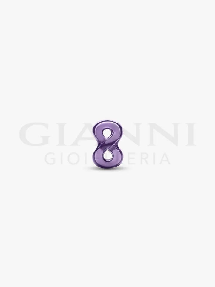 Mini Charm Pandora - Infinito effetto metallico viola - Charm