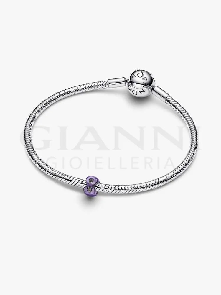 Mini Charm Pandora - Infinito effetto metallico viola - Charm