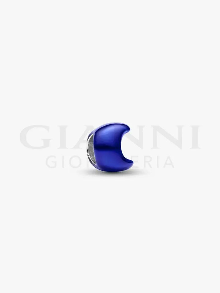 Mini Charm Pandora - Luna effetto metallico blu - Charm