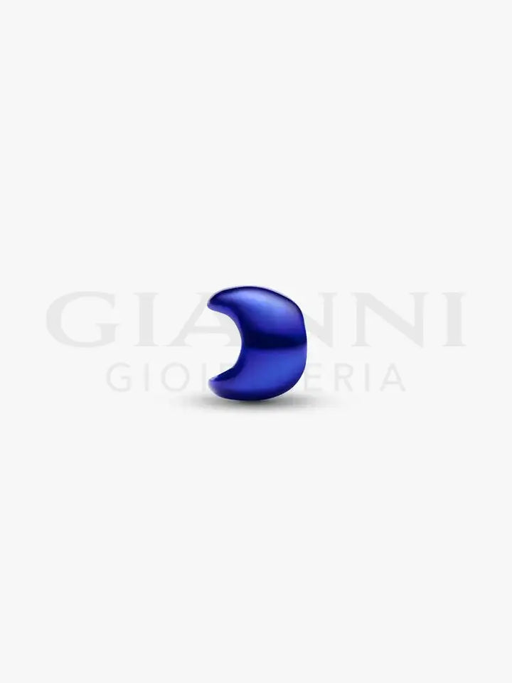 Mini Charm Pandora - Luna effetto metallico blu - Charm