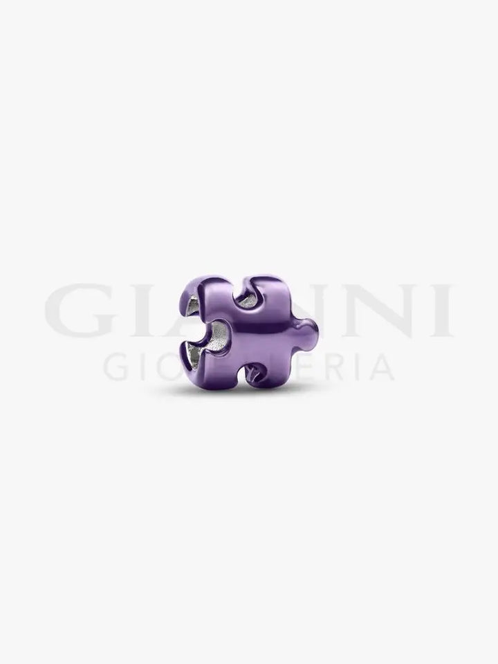 Mini Charm Pandora - Puzzle effetto metallico viola - Charm