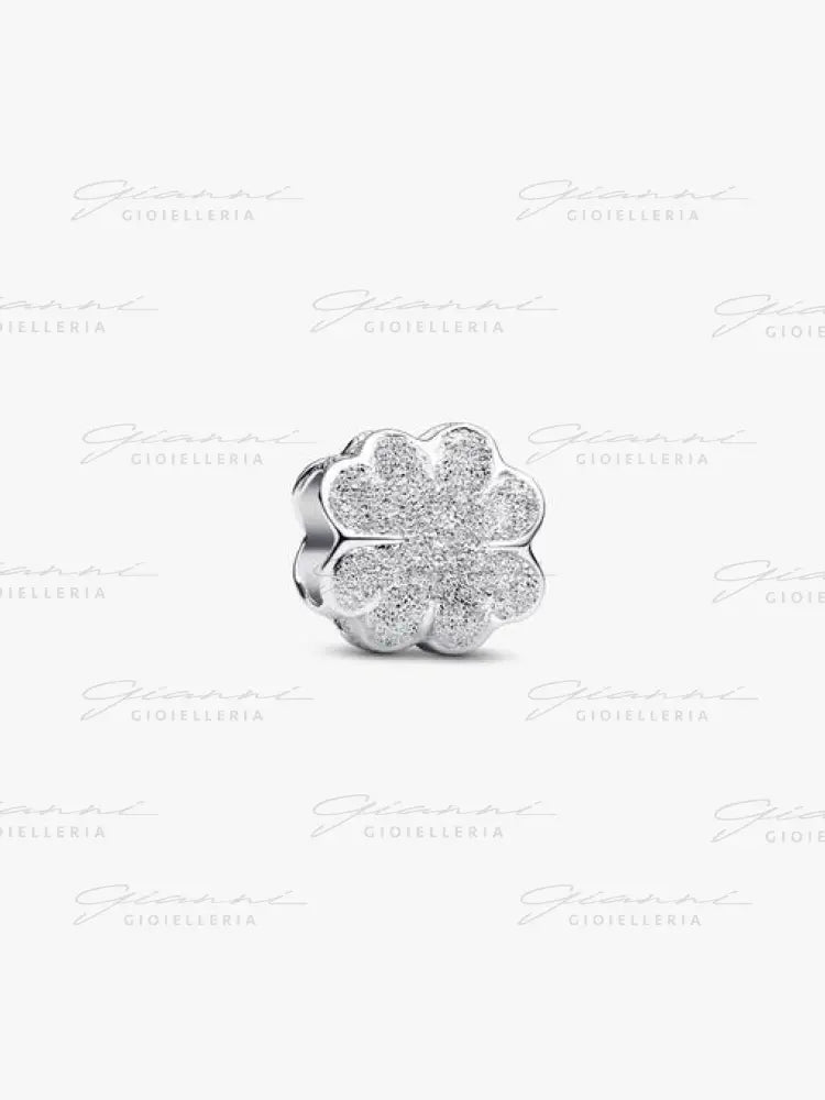 Mini Charm Pandora - Quadrifoglio effetto diamantato Charm