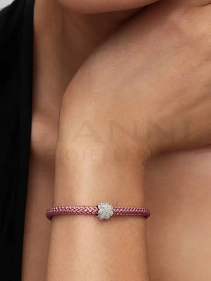 Mini Charm Pandora - Quadrifoglio effetto diamantato Charm