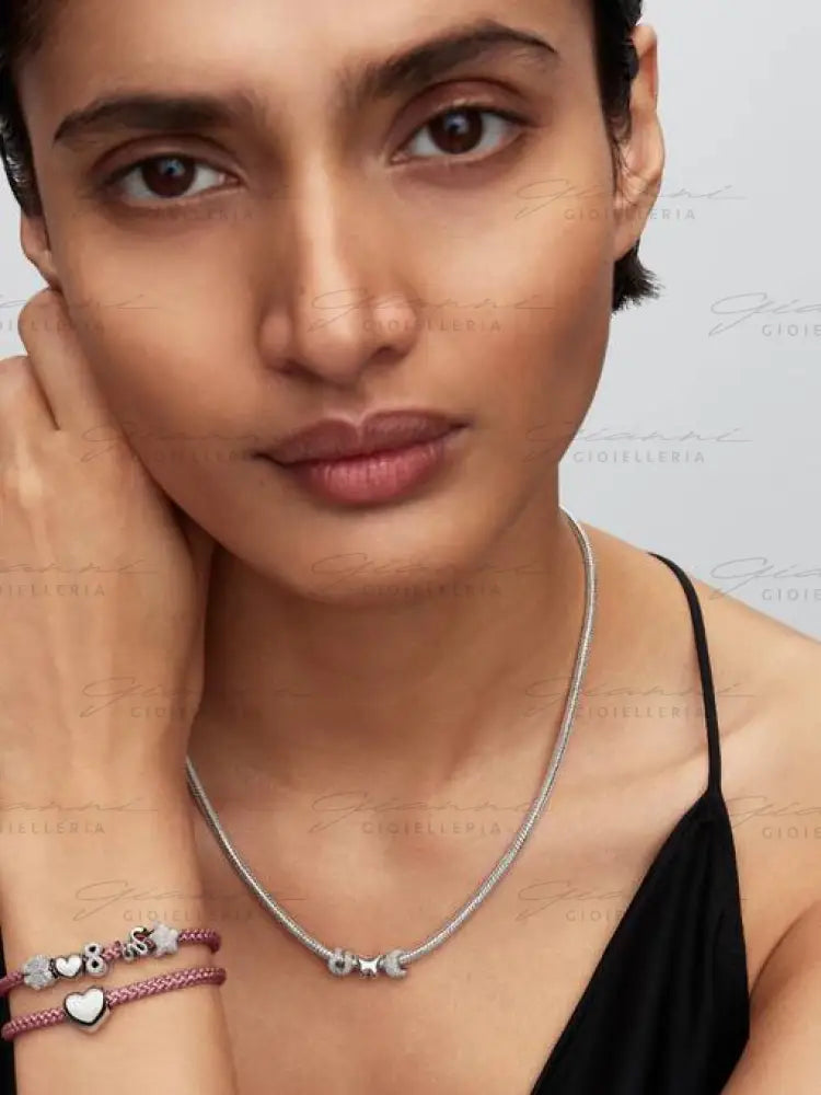 Mini Charm Pandora - Quadrifoglio effetto diamantato Charm