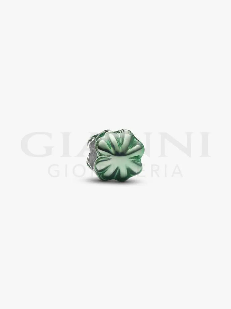 Mini Charm Pandora - Quadrifoglio effetto metallico verde - Charm