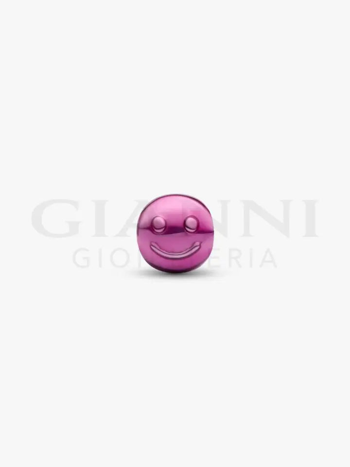 Mini Charm Pandora - Smile effetto metallico rosa - Charm