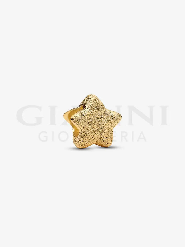 Mini Charm Pandora - Stella effetto diamantato con Placcatura in Oro Charm