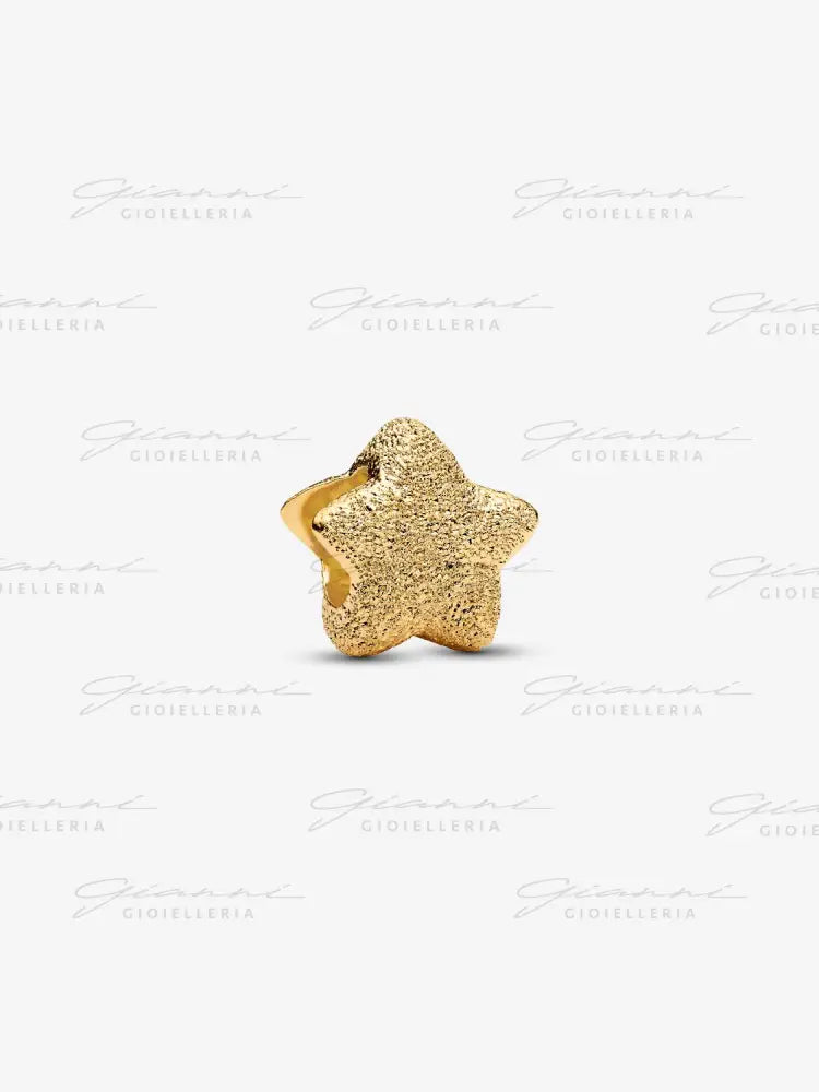 Mini Charm Pandora - Stella effetto diamantato con Placcatura in Oro Charm