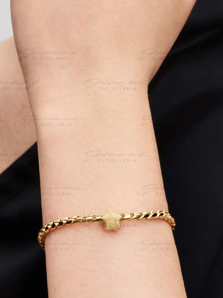 Mini Charm Pandora - Stella effetto diamantato con Placcatura in Oro Charm