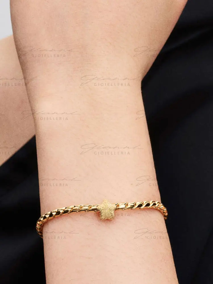 Mini Charm Pandora - Stella effetto diamantato con Placcatura in Oro Charm