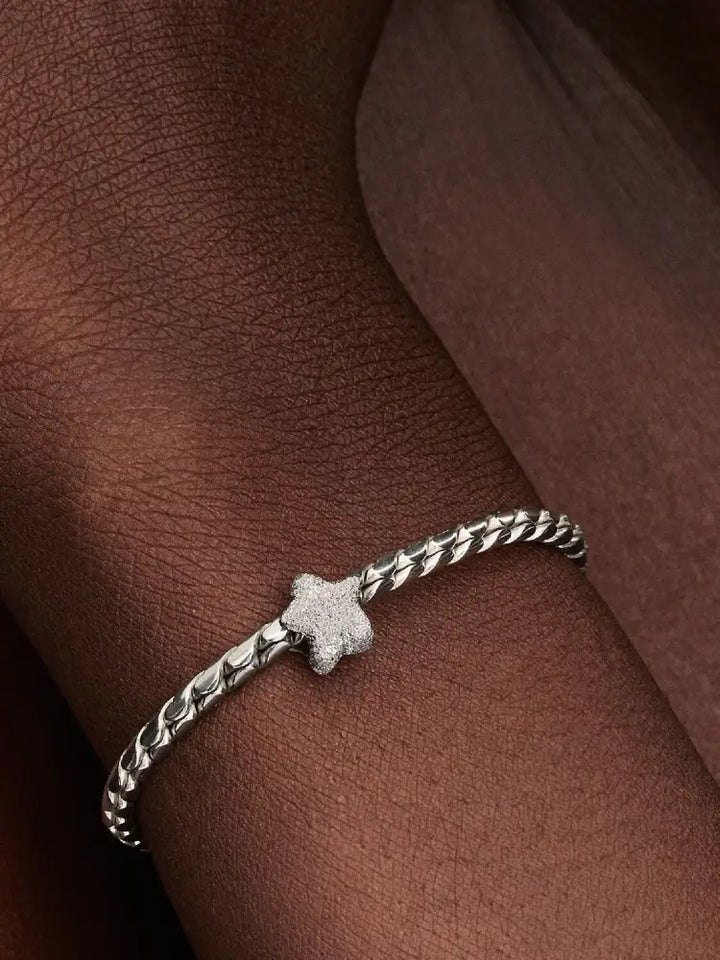 Mini Charm Pandora - Stella effetto diamantato in Argento Charm