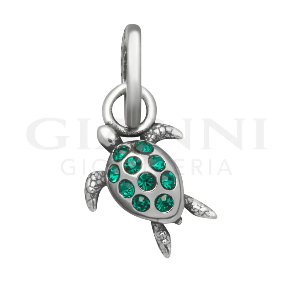Mini Giovanni Raspini - Charm Tartaruga Crystal Verde Charm
