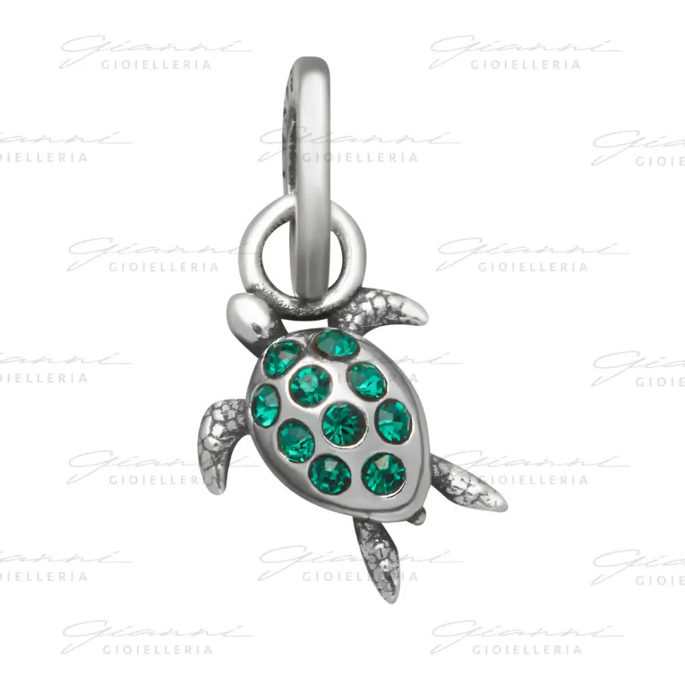 Mini Giovanni Raspini - Charm Tartaruga Crystal Verde Charm