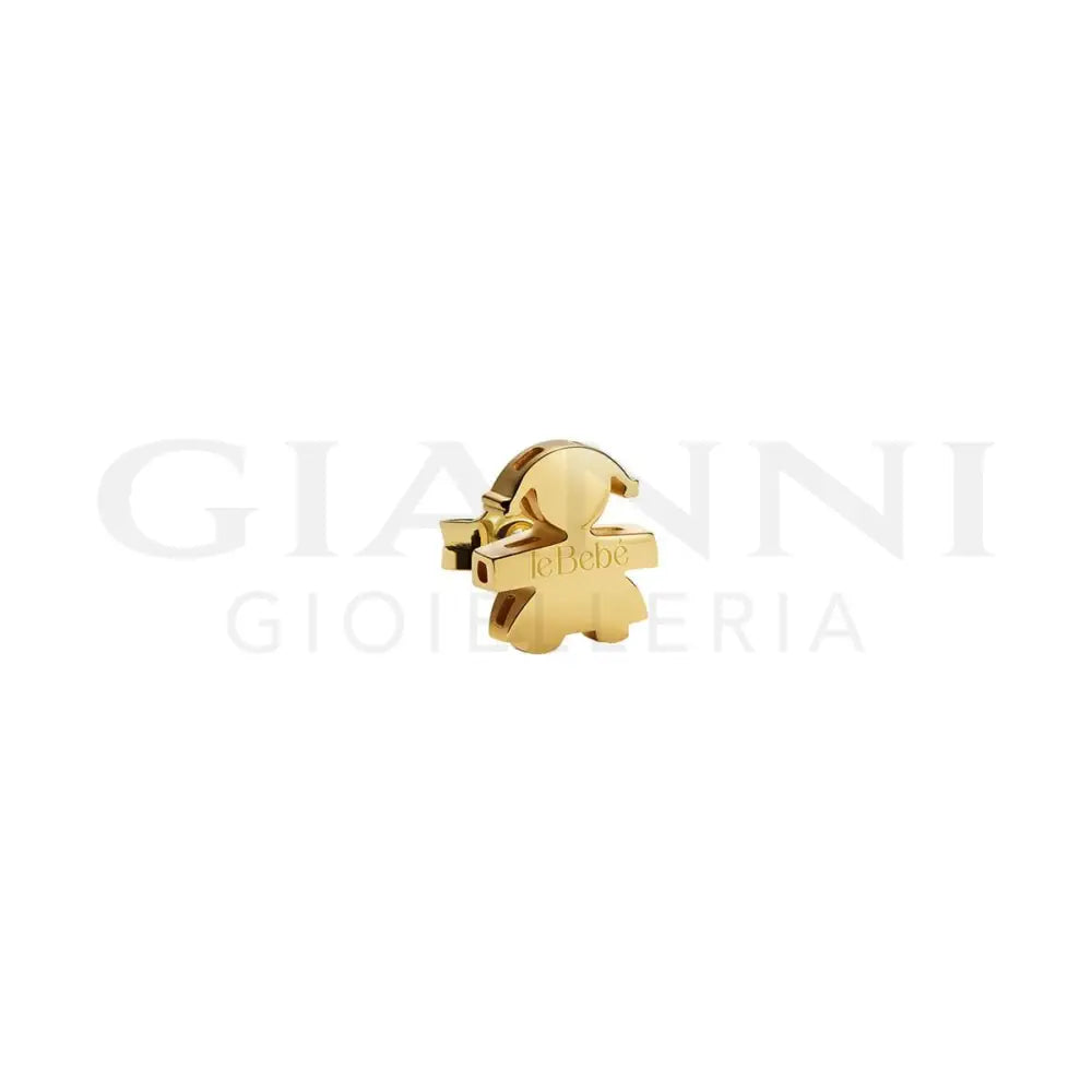 Mono Orecchino leBebé - I Tesorini con sagoma bimba in oro giallo - Orecchini