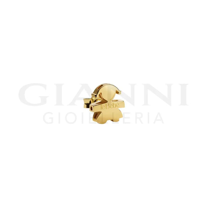 Mono Orecchino leBebé - I Tesorini con sagoma bimba in oro giallo - Orecchini