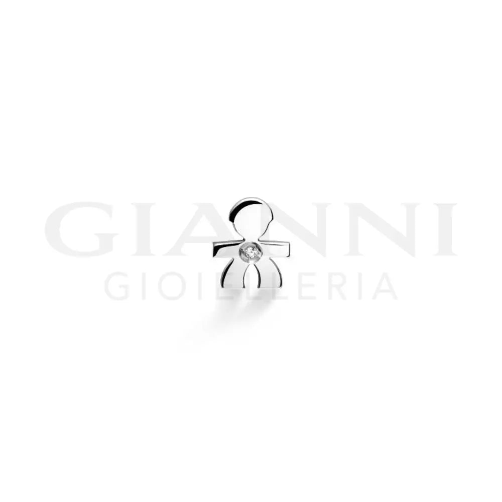 Monorecchino leBebé - Le Briciole in Oro bianco con Diamante - Orecchini