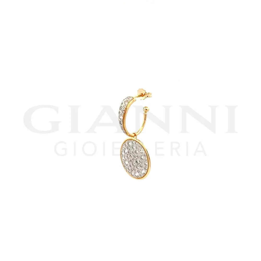 Mono Orecchino Rue Des Mille - Hoop Pavé Cerchio Oversized - Orecchini