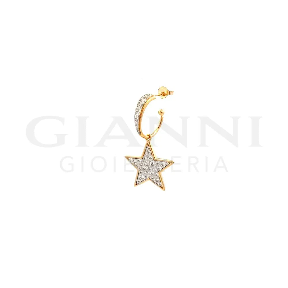 Mono Orecchino Rue Des Mille - Hoop Pavé Stella Oversized - Orecchini