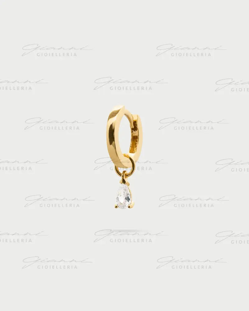 Mono Orecchino Rue Des Mille - Mini hoop drop oro giallo Orecchini