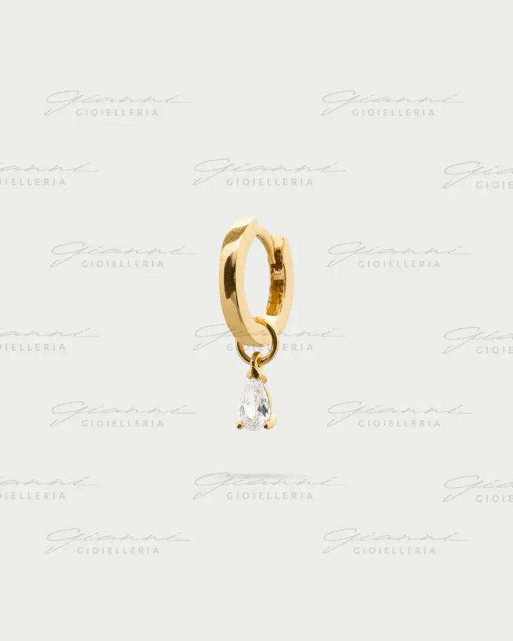 Mono Orecchino Rue Des Mille - Mini hoop drop oro giallo Orecchini