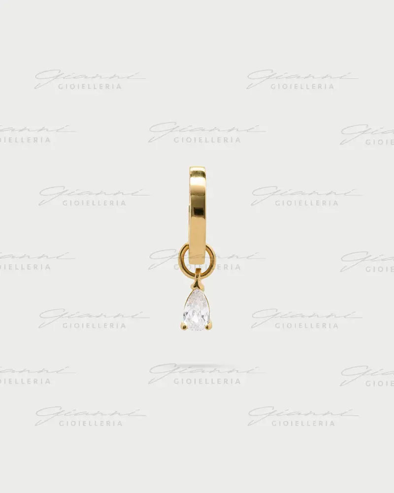 Mono Orecchino Rue Des Mille - Mini hoop drop oro giallo Orecchini