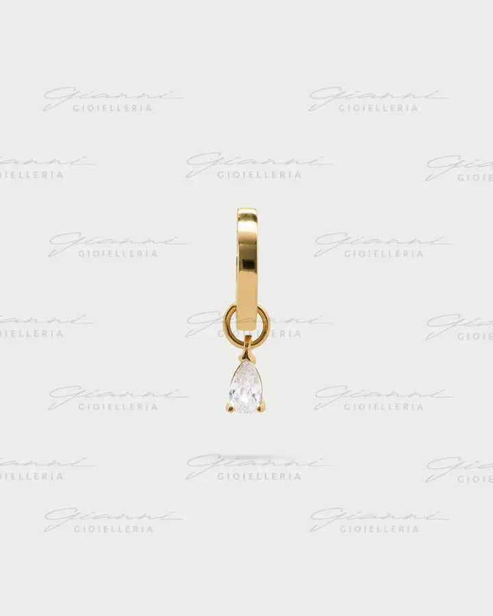 Mono Orecchino Rue Des Mille - Mini hoop drop oro giallo Orecchini
