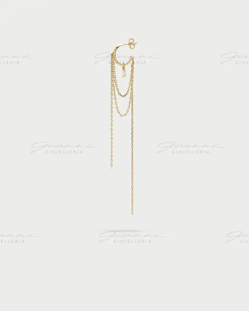 Mono Orecchino Rue Des Mille - Twisted frange oro giallo Orecchini