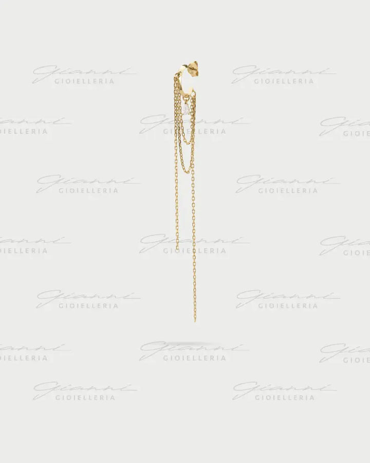 Mono Orecchino Rue Des Mille - Twisted frange oro giallo Orecchini