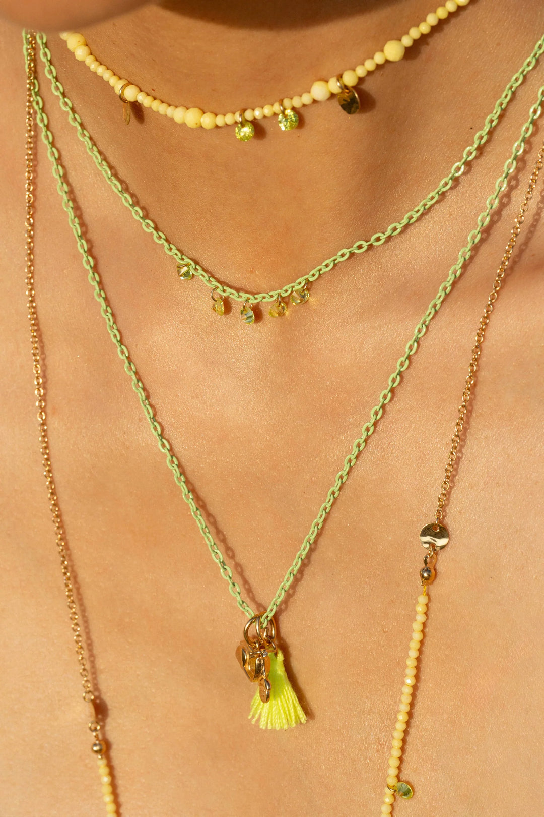 Charm Rue Des Mille - Nappa Giallo Fluo